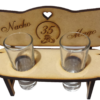 Banca tequilera para 2 vasos personalizado