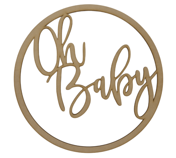 Letrero "Oh Baby" para Baby Shower