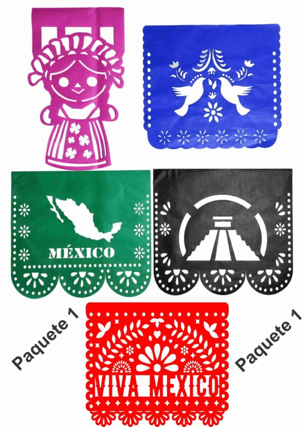 Papel picado Fiestas Patrias- 15 de Septiembre 10 ó 5 tiras de 5M c/u - Image 2