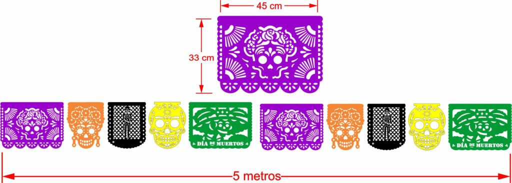 Tiras papel picado china