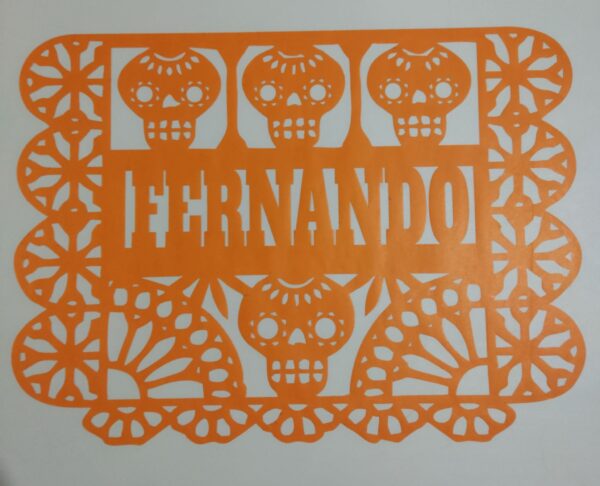 Papel china picado Día de Muertos con nombres Personalizados -  10 ó 5 tiras de 5M c/u - Image 5